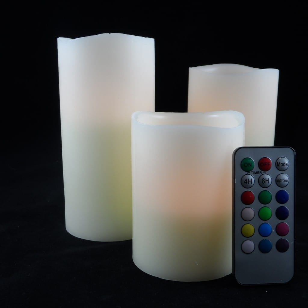 Multi Wick Block Candles White7 Wicks Golden Glow Candles