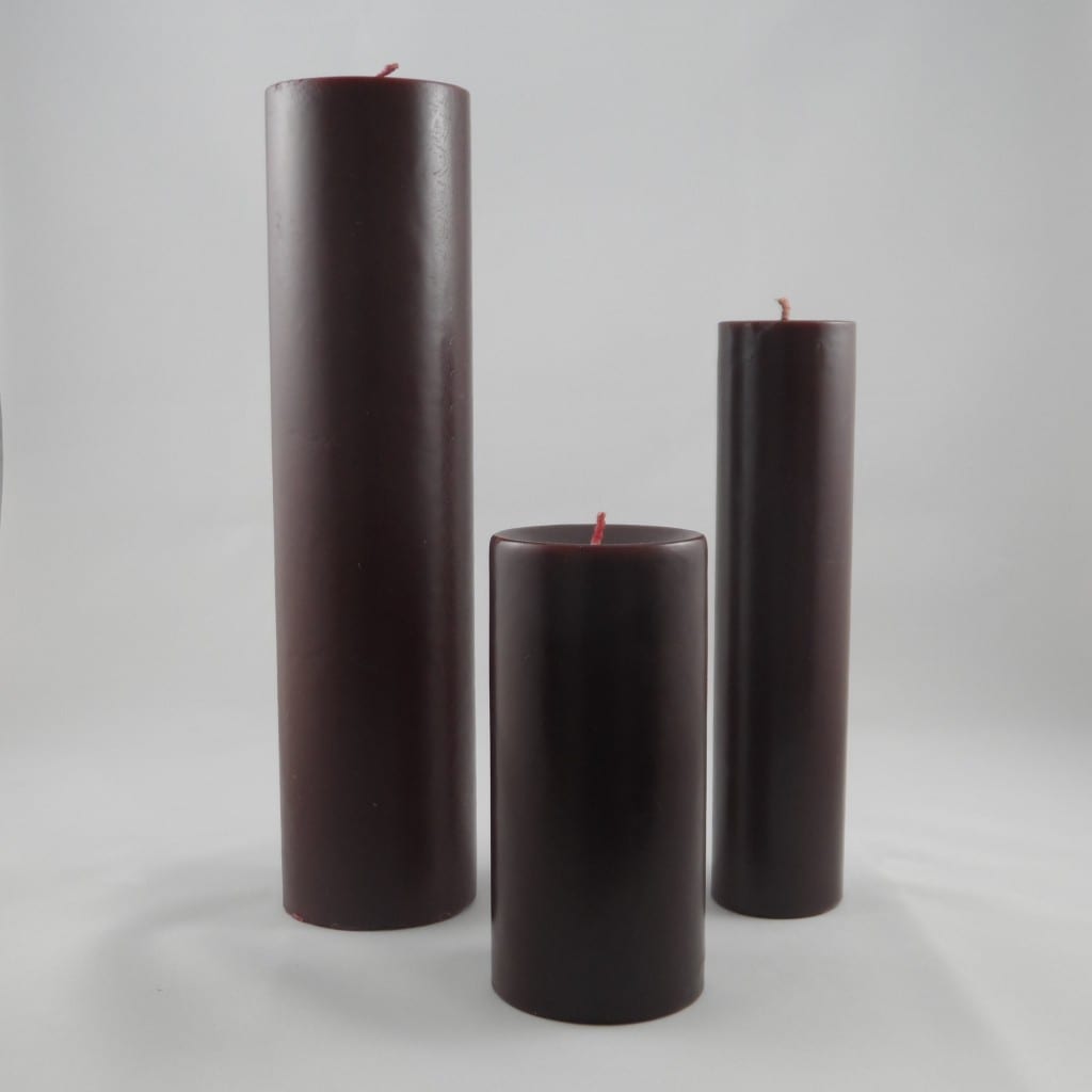 Festival Junior CandleBurgundy65x140mm (Short candle in middle). Made