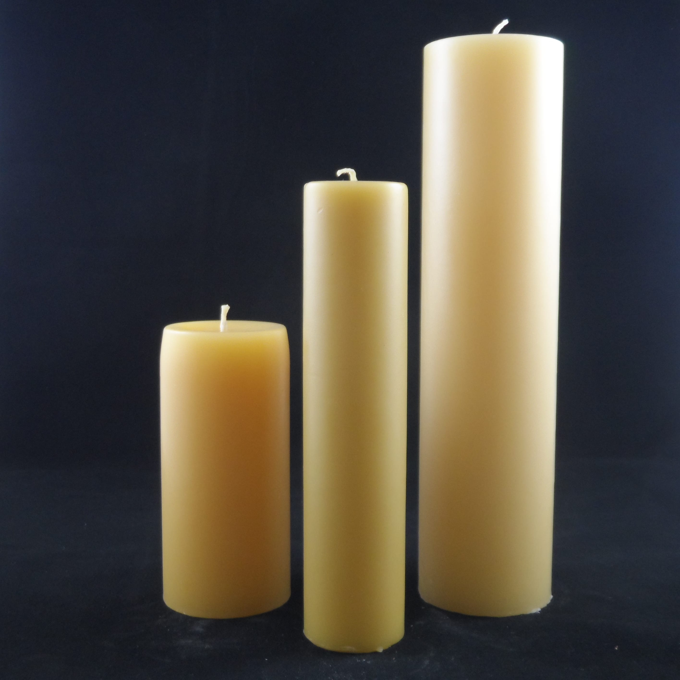 Scented Pillar Candle Vanilla (Not Shown, same size in cream) Golden
