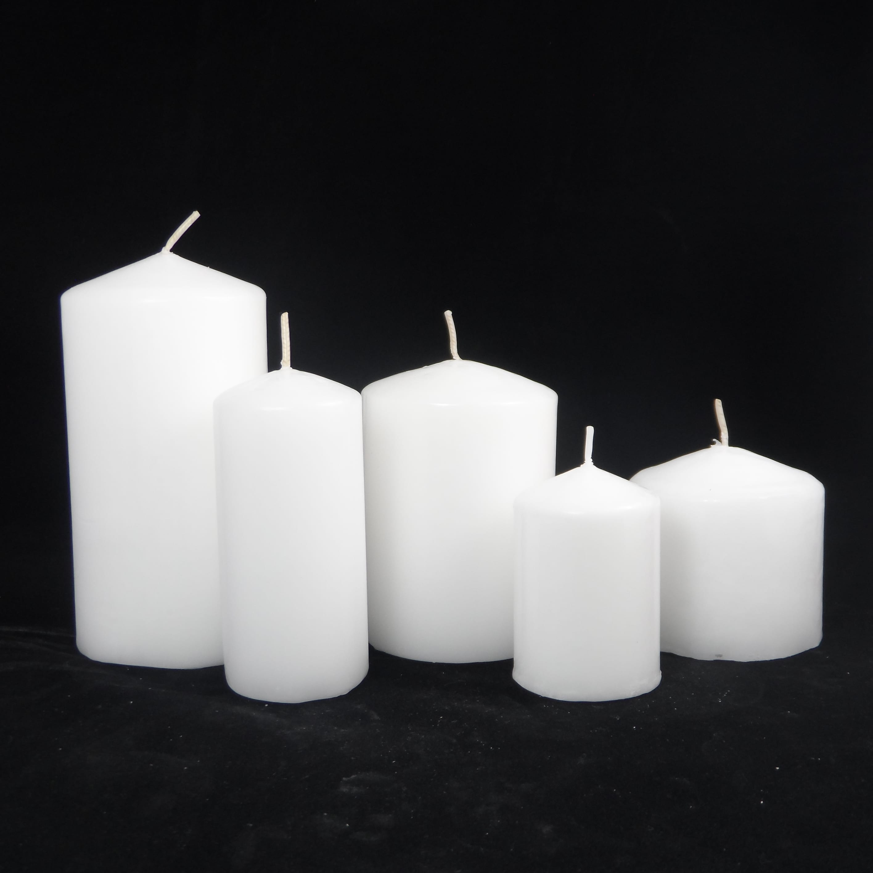 Softglo Fiesta White Pillar Candle
