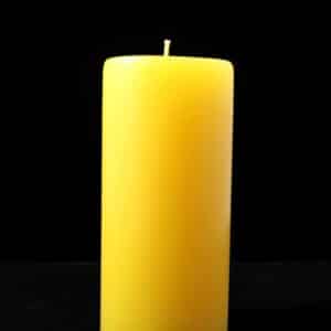 Festival Junior Yellow Pillar Candles 65x140mm