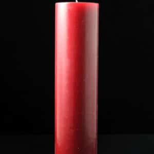 Festival Large Burgundy Pillar Candle 70x280mm