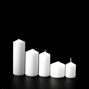 Softglo Fiesta White Pillar Candles