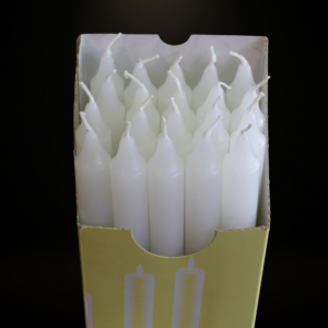 White Household Candles - 240mm, 20 pack