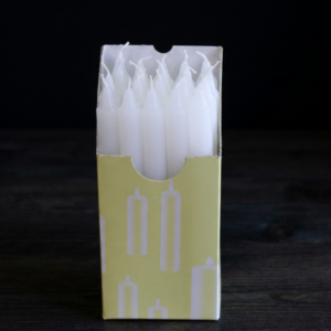 White Household Candles - 240mm, 20 pack
