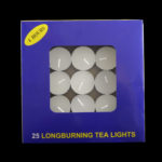 4 hour tea lights 25 pack