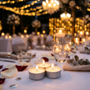 Wedding Table Background & Candle Glow