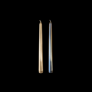 Gold and Silver 250mm Taper Candles
