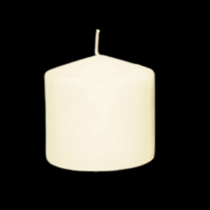 Vanilla scented pillar candle